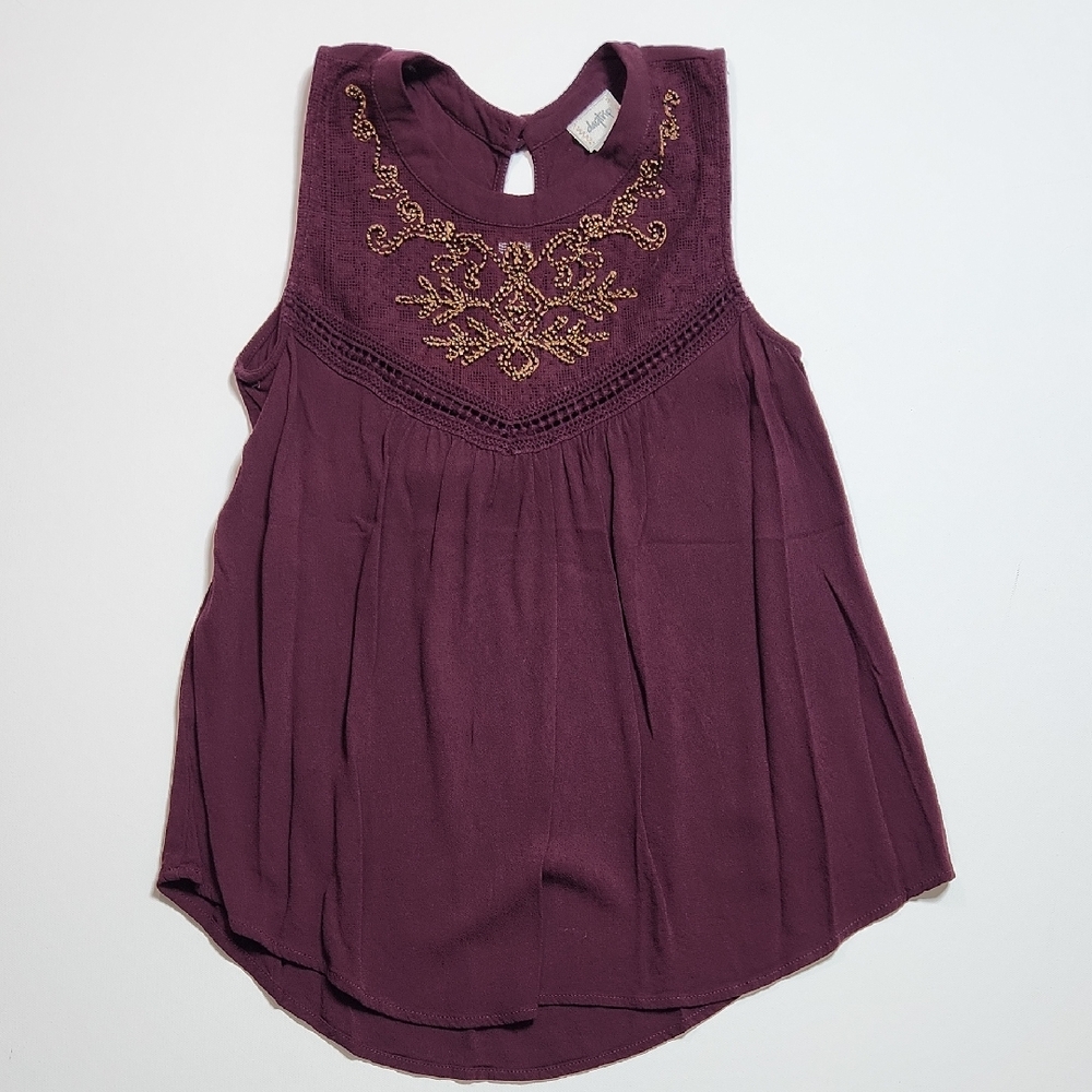 Daytrip by Buckle Embroidered Sleeveless Top Purple Women’s Small